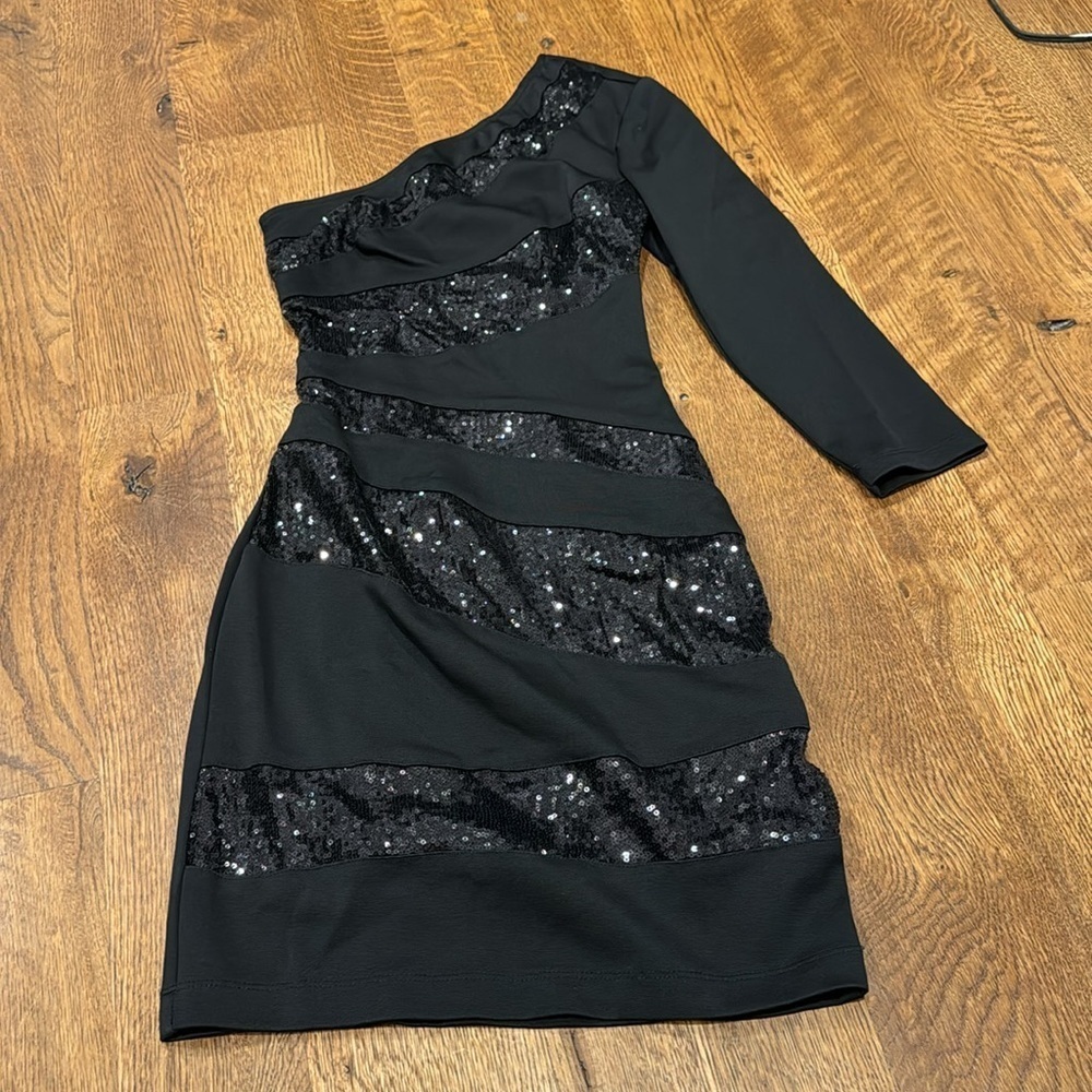 Alexa Admor One Shoulder Dress Black Size XS